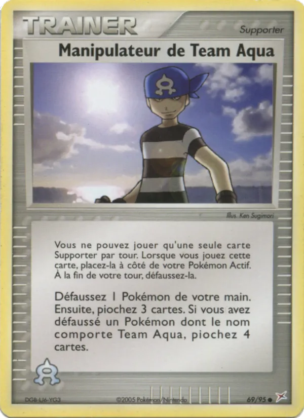 Carte Pokémon Manipulateur de Team Aqua de l'extension EX Team Magma vs Team Aqua