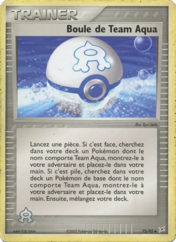 Carte Pokémon Boule de Team Aqua de l'extension EX Team Magma vs Team Aqua
