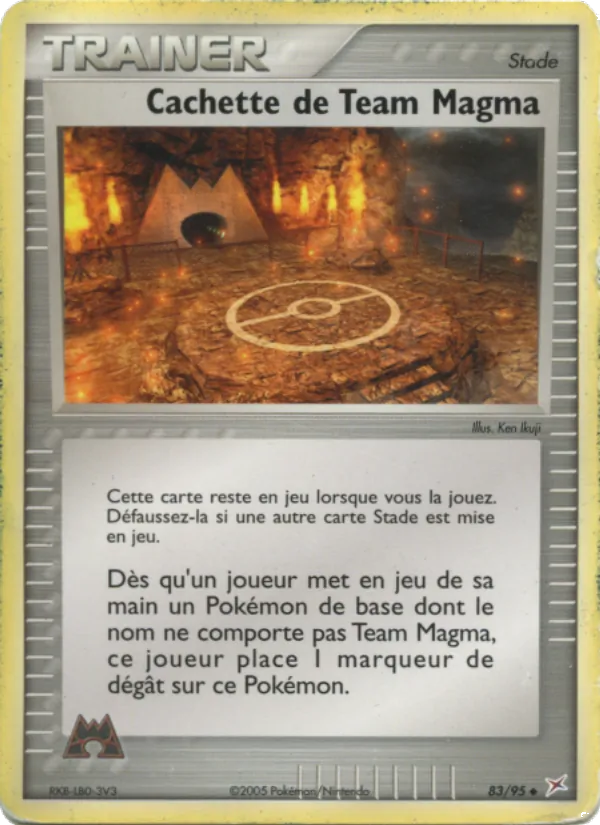 Carte Pokémon Cachette de Team Magma de l'extension EX Team Magma vs Team Aqua