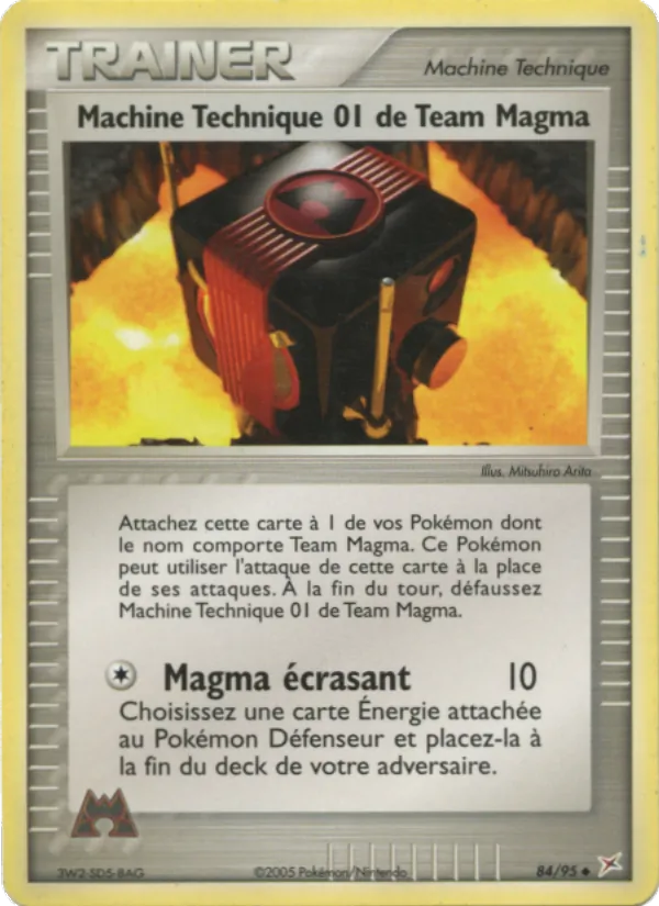 Carte Pokémon Machine Technique 01 de Team Magma de l'extension EX Team Magma vs Team Aqua