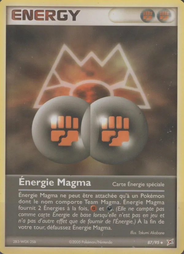 Carte Pokémon Énergie Magma de l'extension EX Team Magma vs Team Aqua