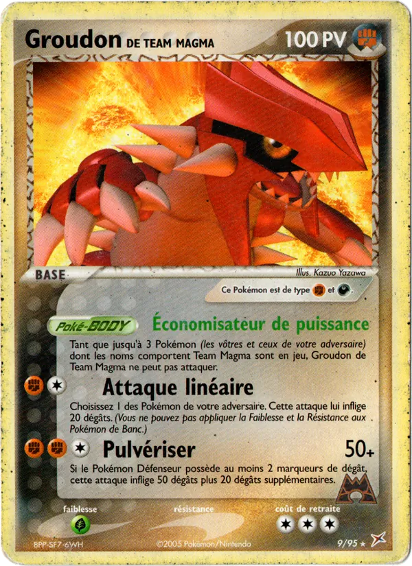 Carte Pokémon Groudon de Team Magma de l'extension EX Team Magma vs Team Aqua