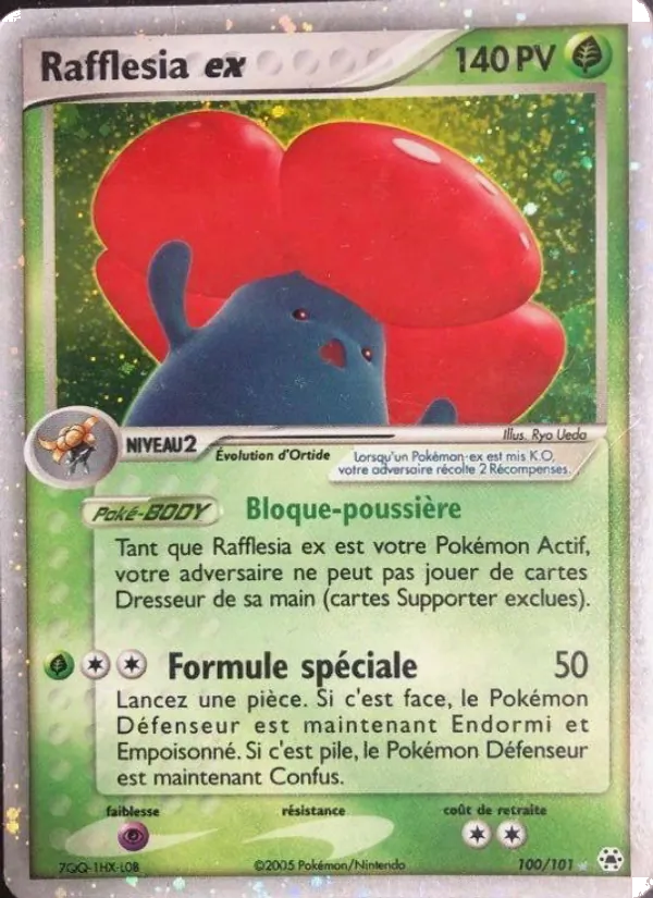 Carte Pokémon Rafflesia ex de l'extension EX Légendes Oubliées