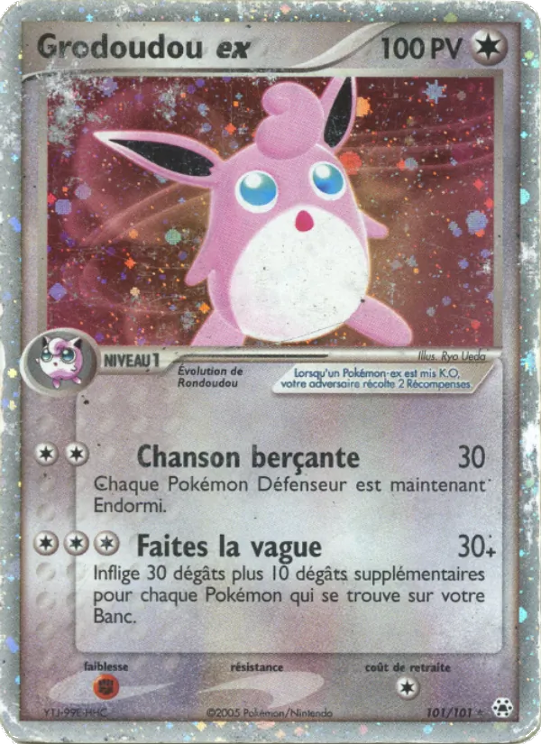Carte Pokémon Grodoudou ex de l'extension EX Légendes Oubliées