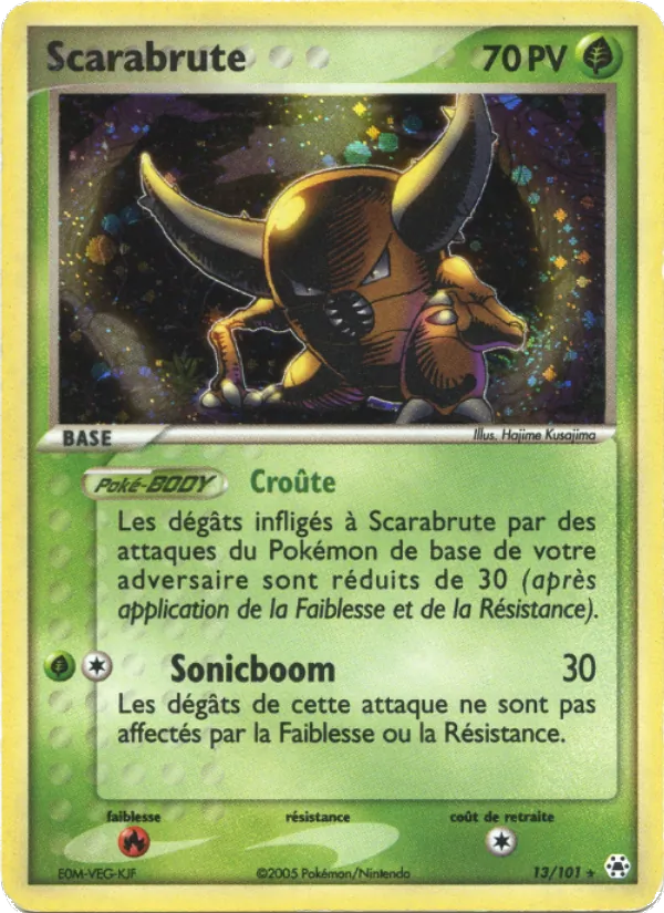 Carte Pokémon Scarabrute de l'extension EX Légendes Oubliées