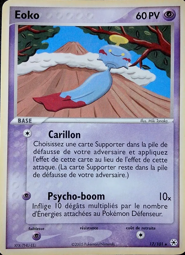 Carte Pokémon Éoko de l'extension EX Légendes Oubliées