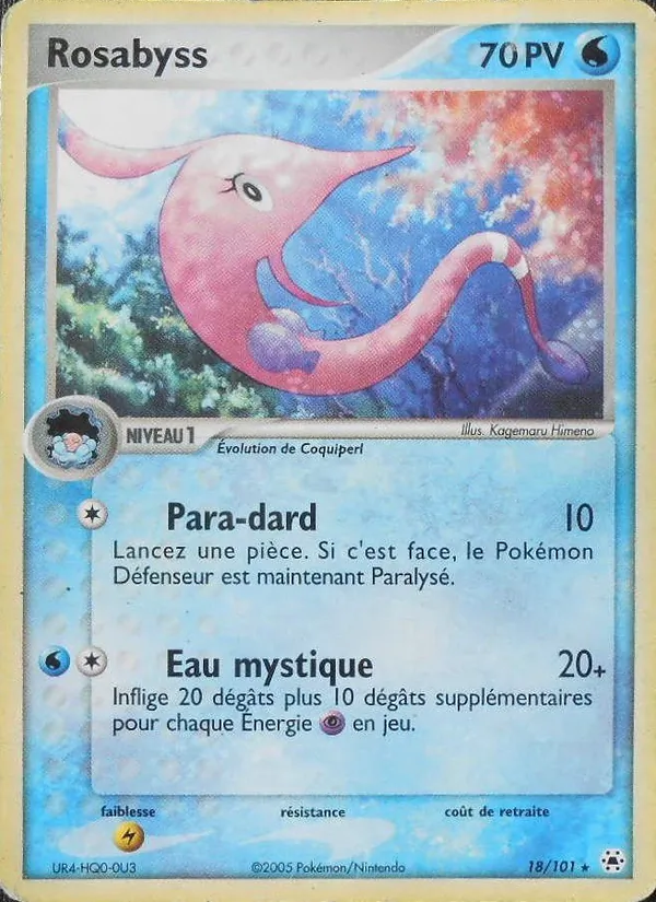 Carte Pokémon Rosabyss de l'extension EX Légendes Oubliées