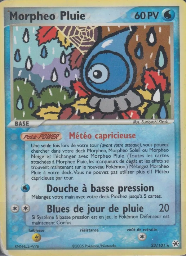 Carte Pokémon Morpheo Pluie de l'extension EX Légendes Oubliées