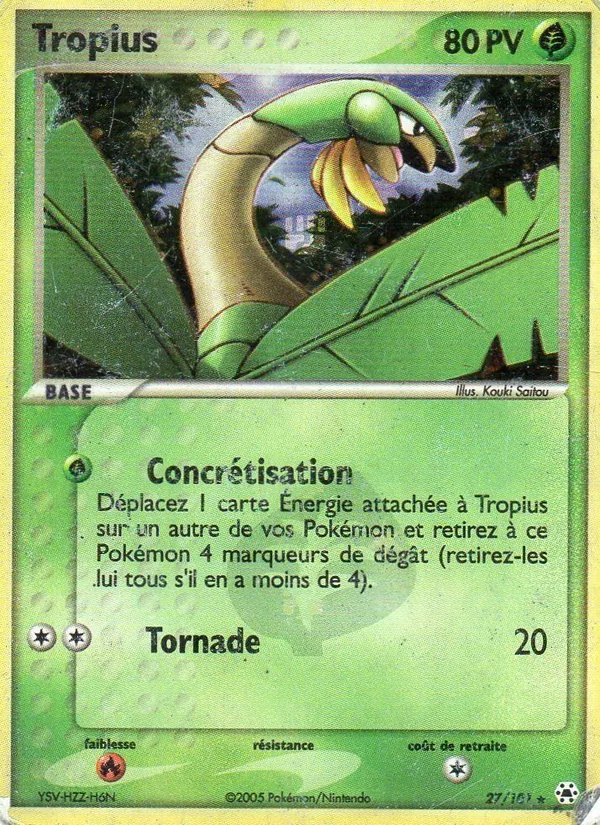 Carte Pokémon Tropius de l'extension EX Légendes Oubliées