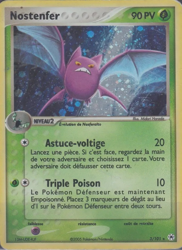 Carte Pokémon Nostenfer de l'extension EX Légendes Oubliées