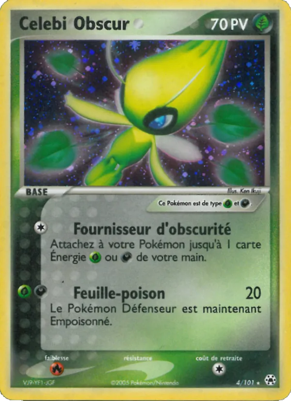 Carte Pokémon Celebi Obscur de l'extension EX Légendes Oubliées