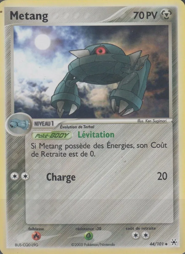 Carte Pokémon Métang de l'extension EX Légendes Oubliées