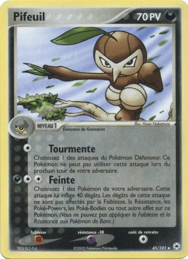 Carte Pokémon Pifeuil de l'extension EX Légendes Oubliées