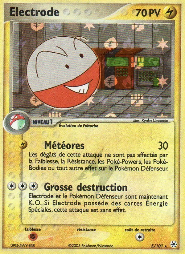 Carte Pokémon Électrode de l'extension EX Légendes Oubliées