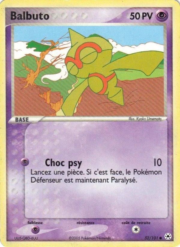 Carte Pokémon Balbuto de l'extension EX Légendes Oubliées