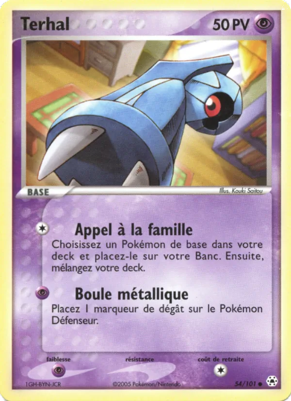 Carte Pokémon Terhal de l'extension EX Légendes Oubliées