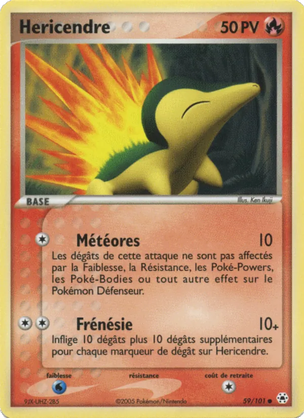 Carte Pokémon Héricendre de l'extension EX Légendes Oubliées