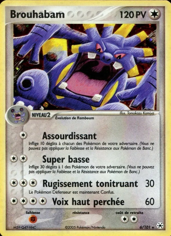 Carte Pokémon Brouhabam de l'extension EX Légendes Oubliées