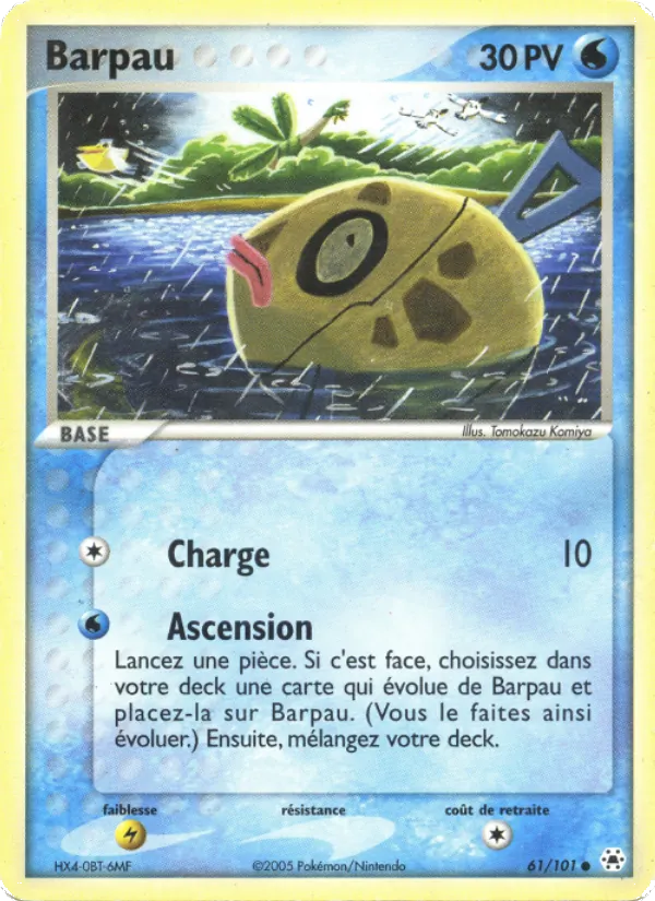 Carte Pokémon Barpau de l'extension EX Légendes Oubliées
