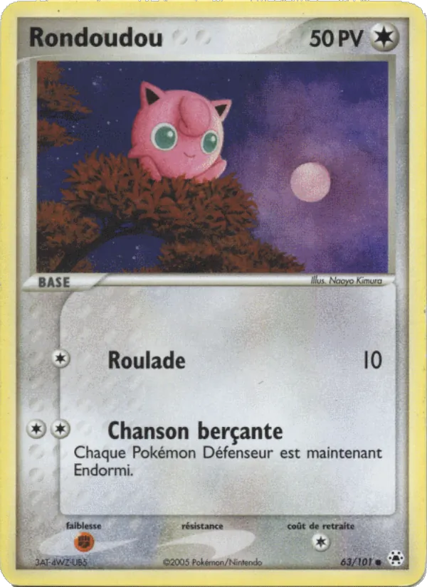 Carte Pokémon Rondoudou de l'extension EX Légendes Oubliées