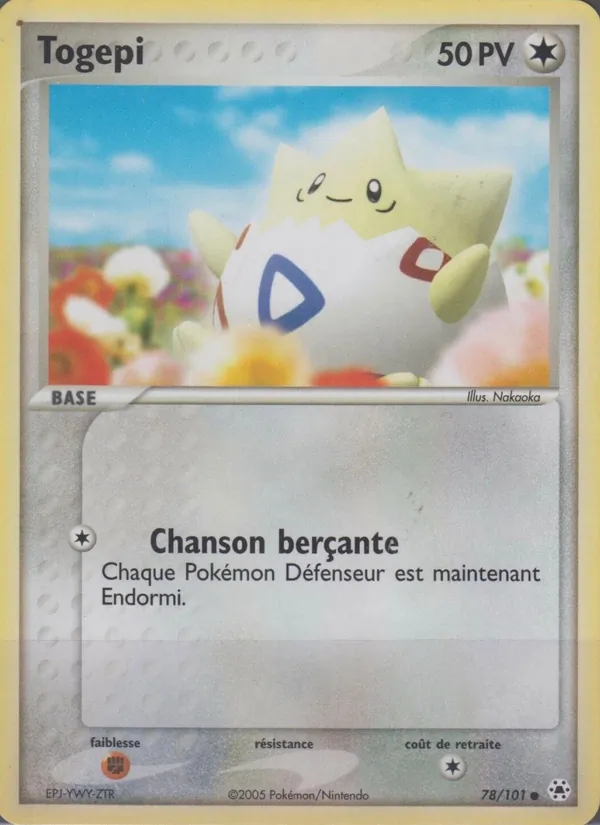 Carte Pokémon Togepi de l'extension EX Légendes Oubliées
