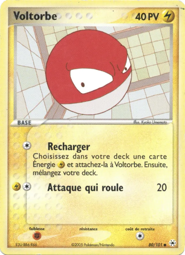 Carte Pokémon Voltorbe de l'extension EX Légendes Oubliées