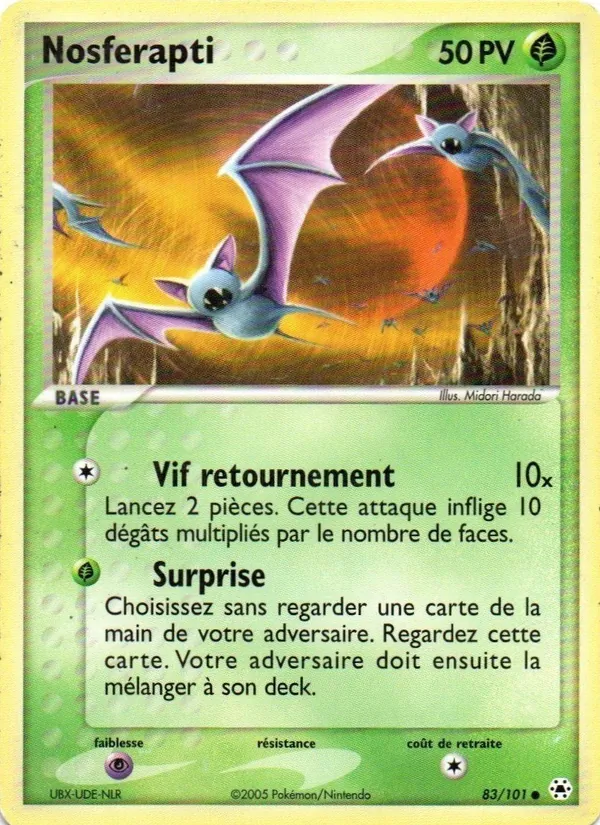 Carte Pokémon Nosferapti de l'extension EX Légendes Oubliées