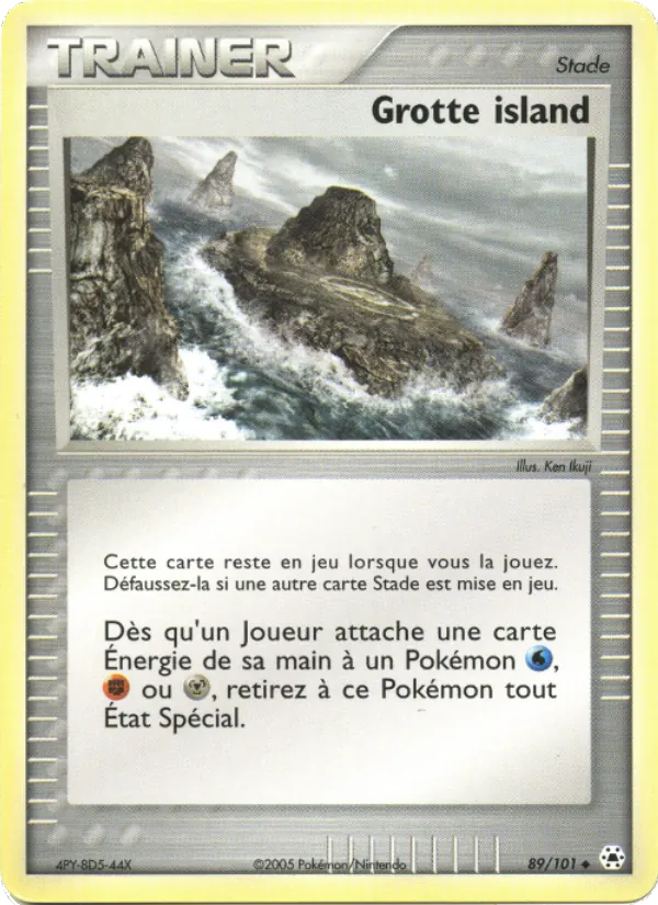 Carte Pokémon Grotte island de l'extension EX Légendes Oubliées