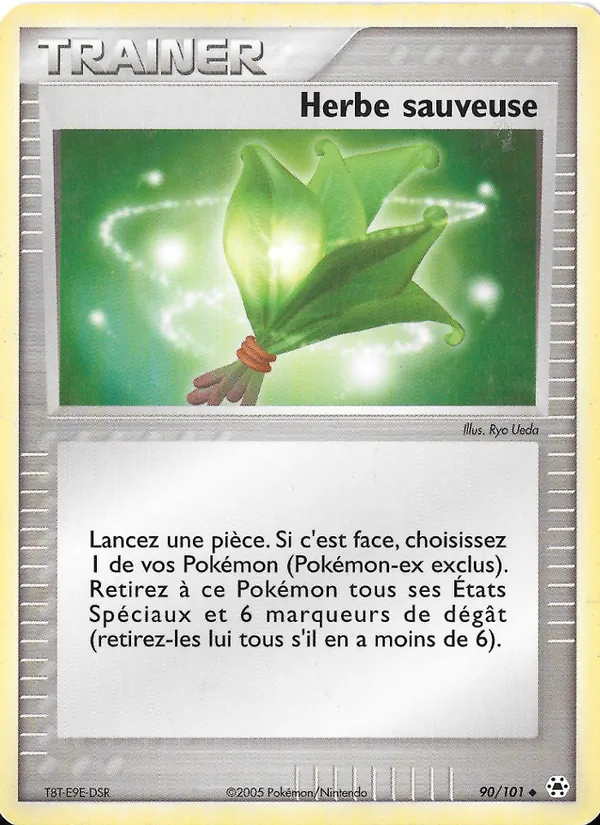 Carte Pokémon Herbe sauveuse de l'extension EX Légendes Oubliées