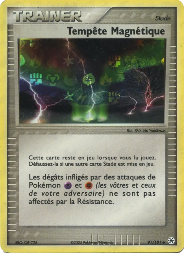 Carte Pokémon Tempête Magnétique de l'extension EX Légendes Oubliées