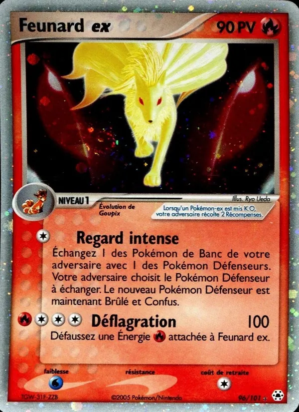 Carte Pokémon Feunard ex de l'extension EX Légendes Oubliées