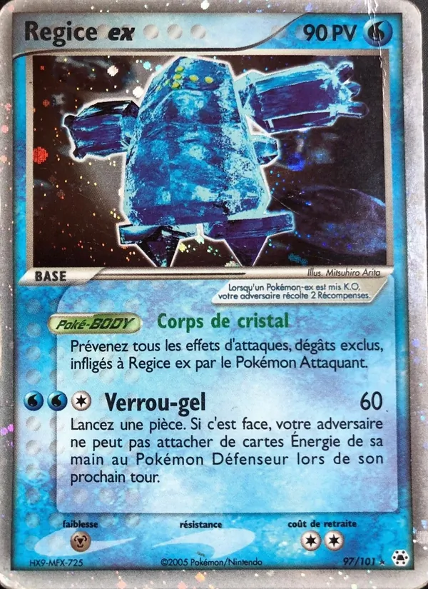 Carte Pokémon Regice ex de l'extension EX Légendes Oubliées