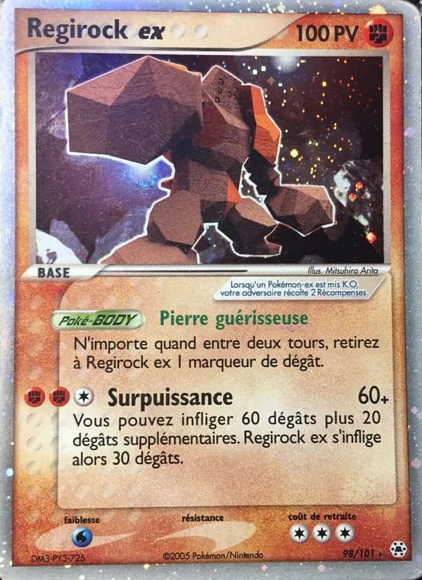 Carte Pokémon Regirock ex de l'extension EX Légendes Oubliées
