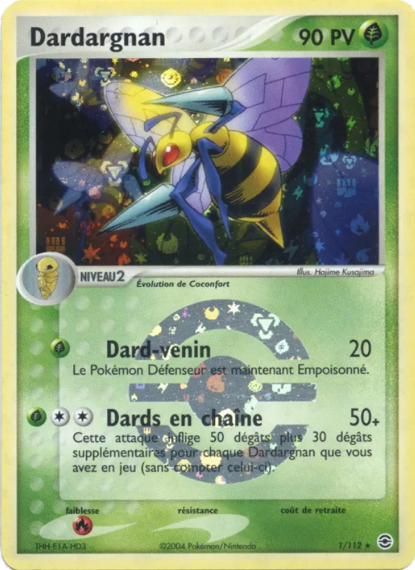 Carte Pokémon Dardargnan de l'extension EX Rouge Feu & Vert Feuille