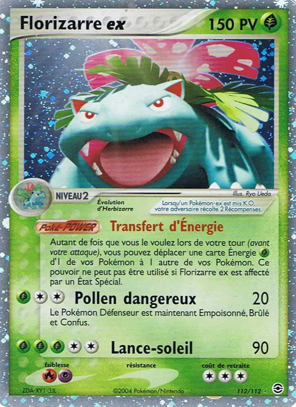 Carte Pokémon Florizarre ex de l'extension EX Rouge Feu & Vert Feuille