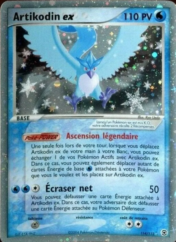 Carte Pokémon Artikodin ex de l'extension EX Rouge Feu & Vert Feuille