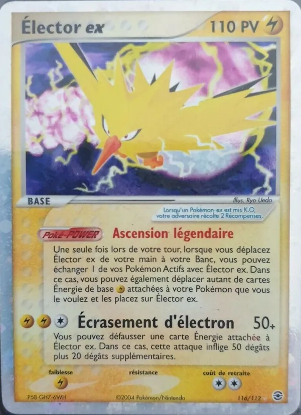 Carte Pokémon Élector ex de l'extension EX Rouge Feu & Vert Feuille