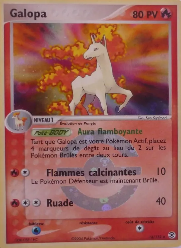Carte Pokémon Galopa de l'extension EX Rouge Feu & Vert Feuille