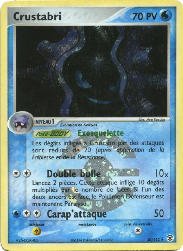 Carte Pokémon Crustabri de l'extension EX Rouge Feu & Vert Feuille