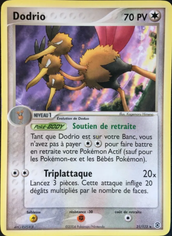 Carte Pokémon Dodrio de l'extension EX Rouge Feu & Vert Feuille
