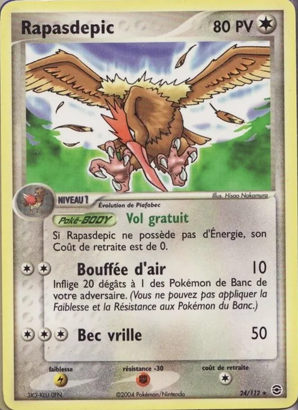 Carte Pokémon Rapasdepic de l'extension EX Rouge Feu & Vert Feuille