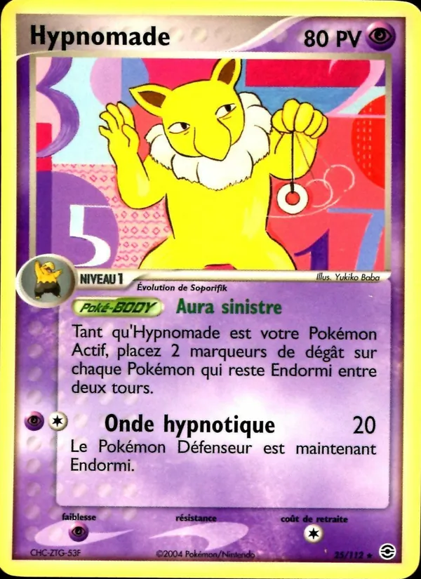 Carte Pokémon Hypnomade de l'extension EX Rouge Feu & Vert Feuille