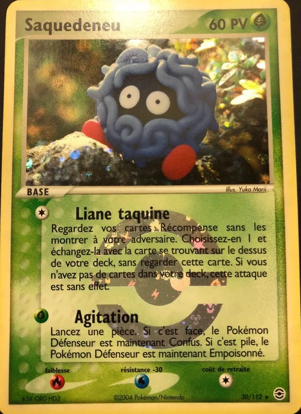 Carte Pokémon Saquedeneu de l'extension EX Rouge Feu & Vert Feuille