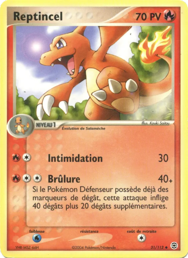 Carte Pokémon Reptincel de l'extension EX Rouge Feu & Vert Feuille