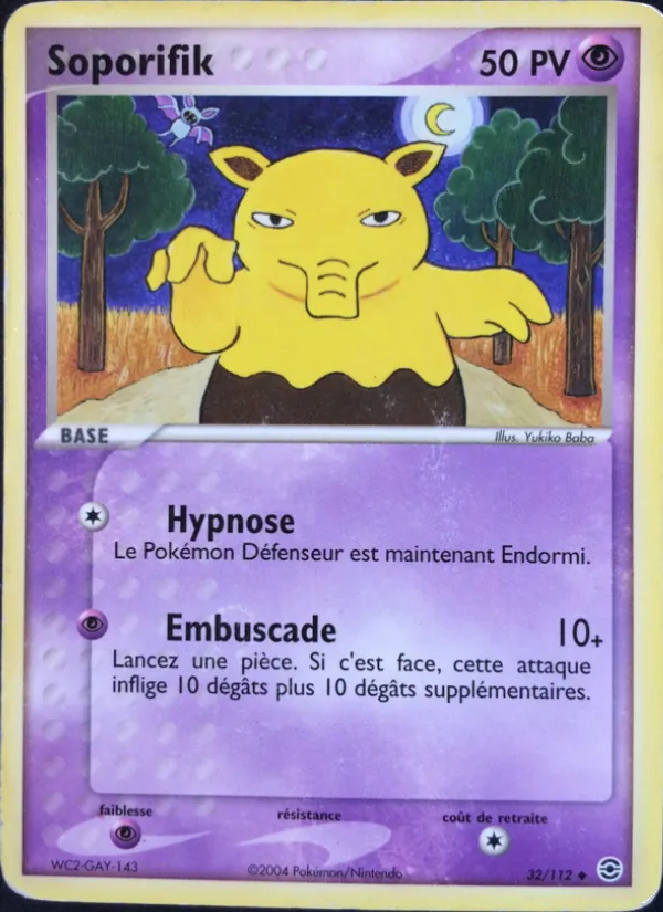 Carte Pokémon Soporifik de l'extension EX Rouge Feu & Vert Feuille