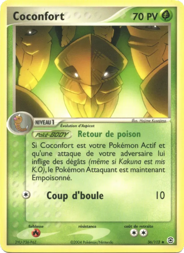 Carte Pokémon Coconfort de l'extension EX Rouge Feu & Vert Feuille