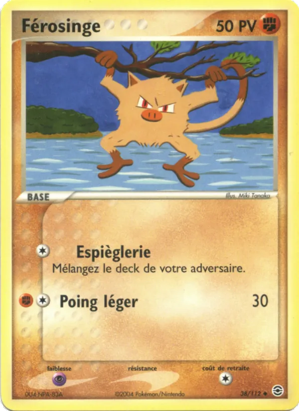 Carte Pokémon Férosinge de l'extension EX Rouge Feu & Vert Feuille