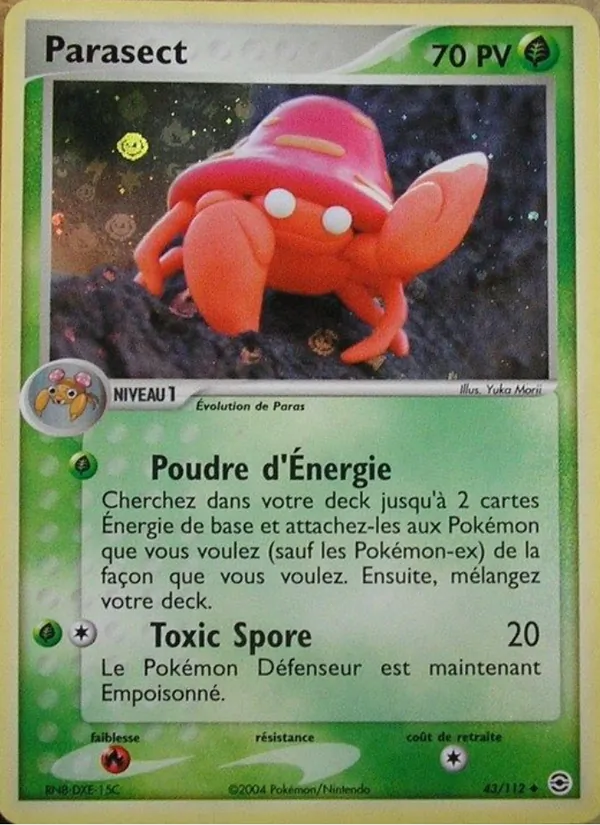 Carte Pokémon Parasect de l'extension EX Rouge Feu & Vert Feuille