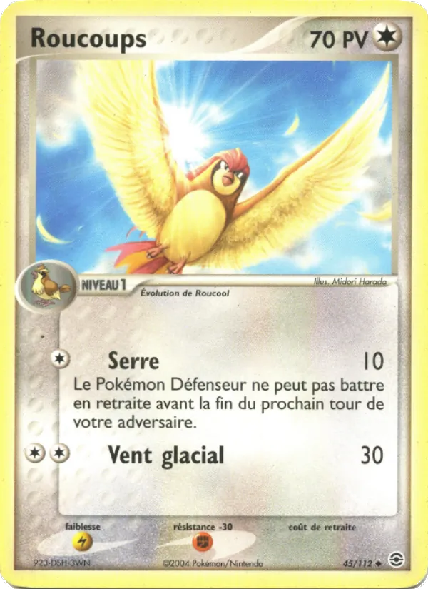 Carte Pokémon Roucoups de l'extension EX Rouge Feu & Vert Feuille