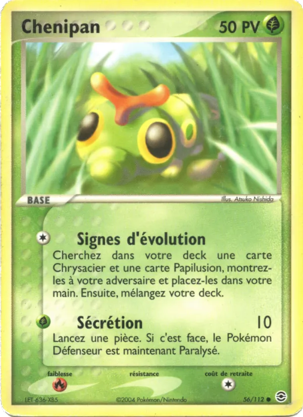 Carte Pokémon Chenipan de l'extension EX Rouge Feu & Vert Feuille